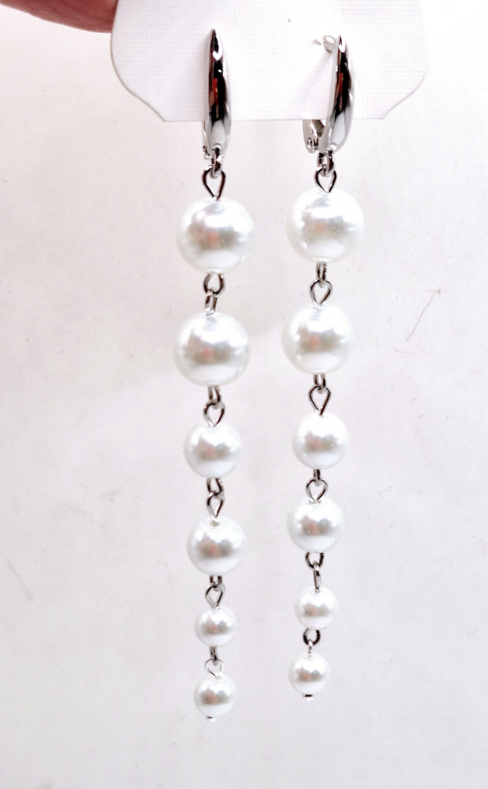 Серьги 9см англ.замок ручная работа