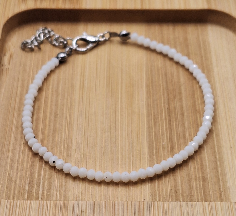 Браслет из хрусталя 3мм ручная работа