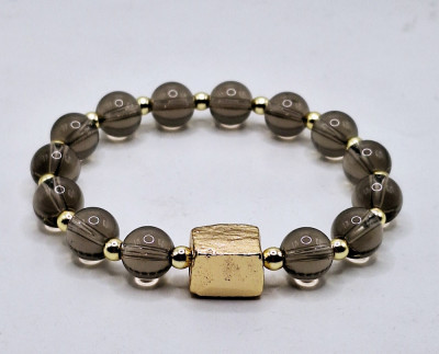 браслет из дымчатого кварца(18р)