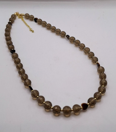 Колье из дымчатого кварца