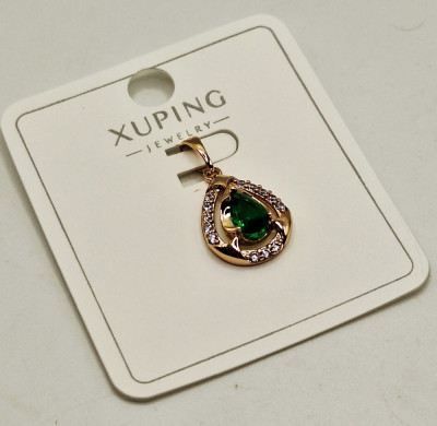 кулон(2.2см) камень зеленый