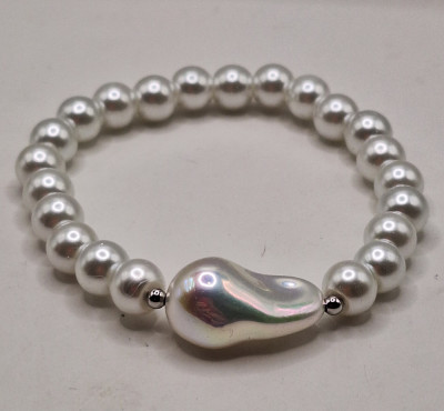 браслет с жемчугом майорка ручная работа
